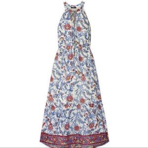 J. Crew Ruffle Trimmed Floral Print Maxi Dress